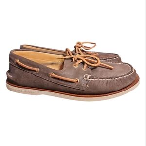 Sperry Gold Cup A/O 2-Eye Brown Leather Boat Shoes Men’s 10.5M Nautical Classic